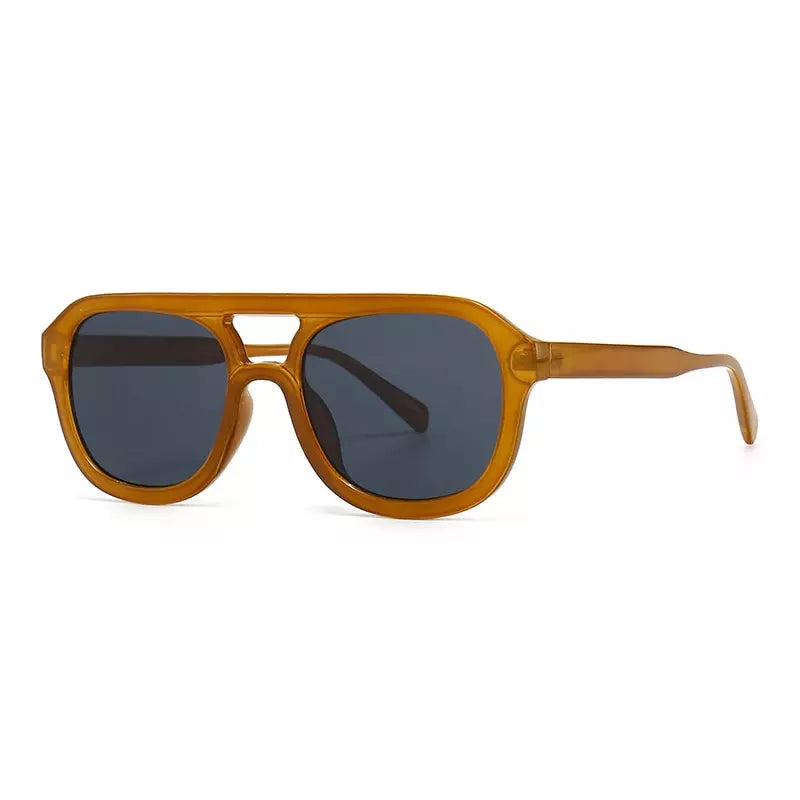 Round Sunglasses St. Barths, women and men sunglasses, side brown