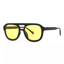 Round Sunglasses St. Barths, women and men sunglasses, side, yellow lenses