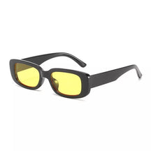 Rectangular Sunglasses Maldivas, men and women sunglasses, side, yellow lenses