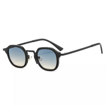 Metal Sunglasses Capri, women and men sunglasses, side, black and blue