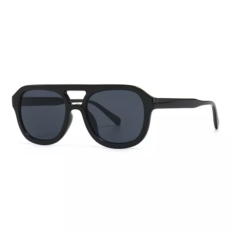 Round Sunglasses St. Barths, women and men sunglasses, side black