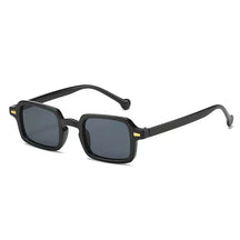 Rectangular Sunglasses Zakynthos, men and women sunglasses, side, black