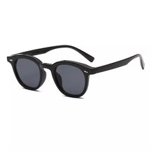 Round Sunglasses Grécia, women and men sunglasses, side, black