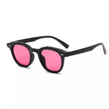 Round Sunglasses Grécia, women and men sunglasses, side, rose lenses