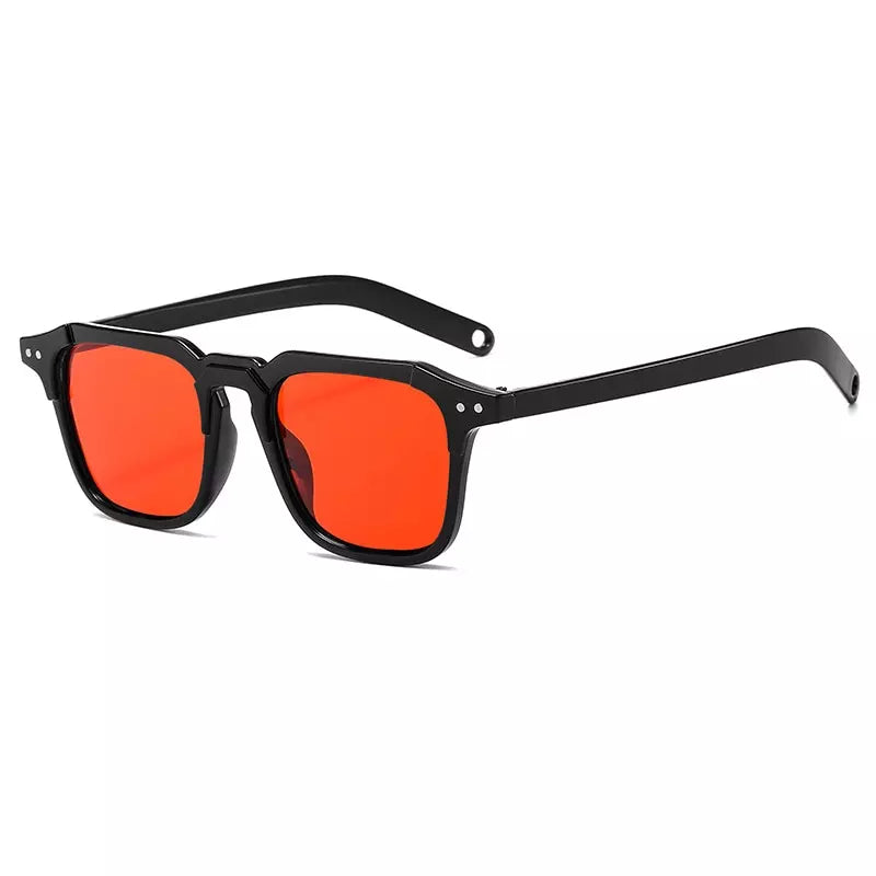 Acetate Sunglasses San Lucas, women and men sunglasses, side, red lenses