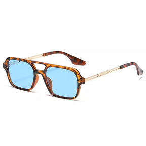 Women Sunglasses Positano, women and men sunglasses, side, leopard and blue