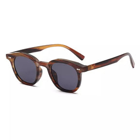 Round Sunglasses Grécia, women and men sunglasses, side, black lenses