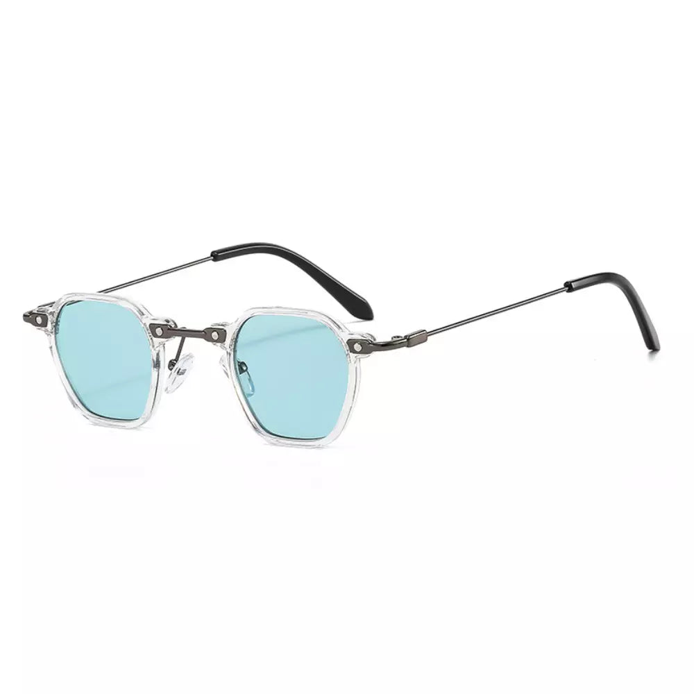 Metal Polarized Sunglasses Mykonos, women and men sunglasses, side, transparent