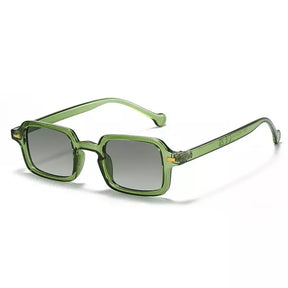 Rectangular Sunglasses Zakynthos, men and women sunglasses, side, green